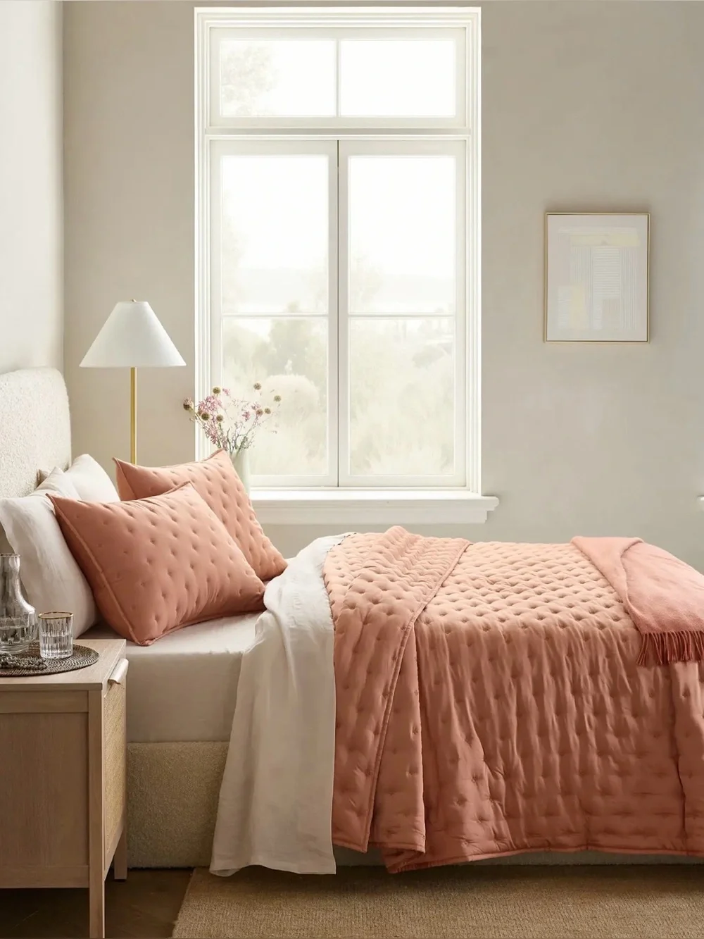 Luxury King/Cal King Sedona Bamboo Dream Quilt - Retail $184